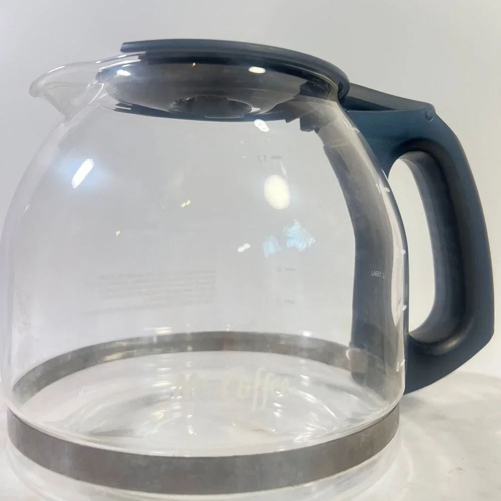 Mr Coffee 12 Cup Replacement‎ Glass Carafe Pot With Black Handle & Lid 5.5